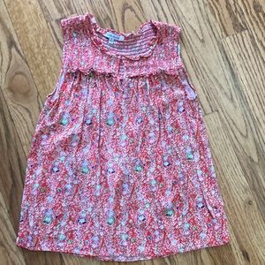 Women’s sleeveless smocked top